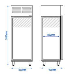 Bäckerei Gärautomat PREMIUM - EN 60x40 - Schrank für Fermentation