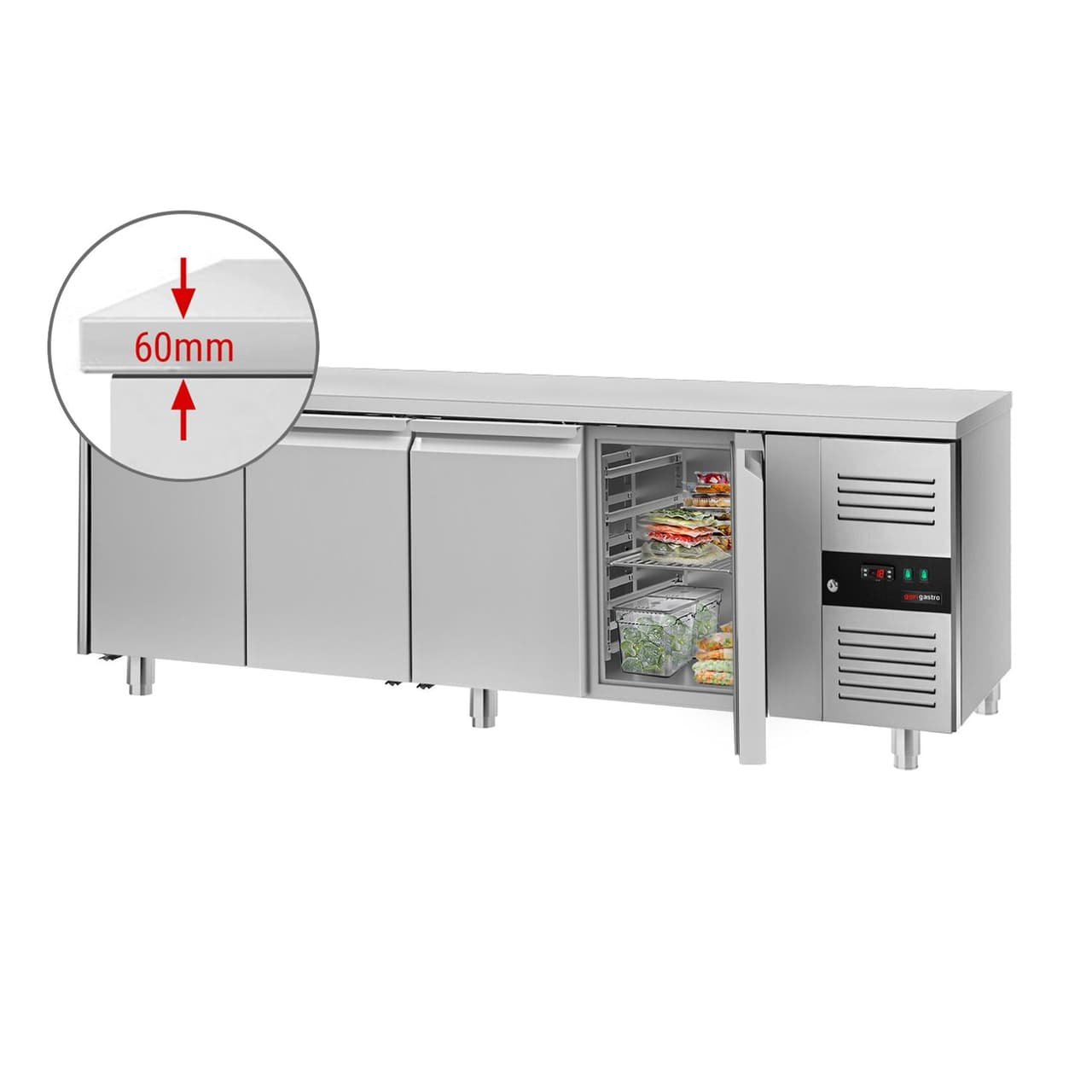 Tiefkühltisch ECO - 2200x700mm - mit 4 Türen