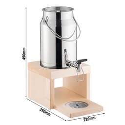 Milchdispenser - BRIDGE - 5 Liter - inkl. Kühlakku im Standfuß & Touchless Adapter