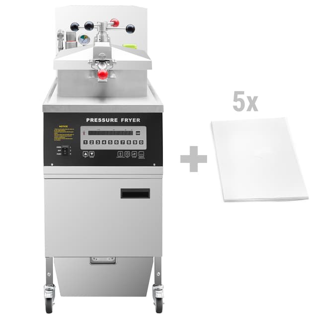 Elektrische Hochdruckfritteuse mit Filtersystem - 24 Liter - 13,5 kW - Digital