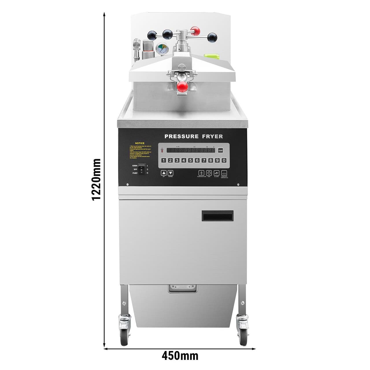 Elektrische Hochdruckfritteuse mit Filtersystem - 24 Liter - 13,5 kW - Digital