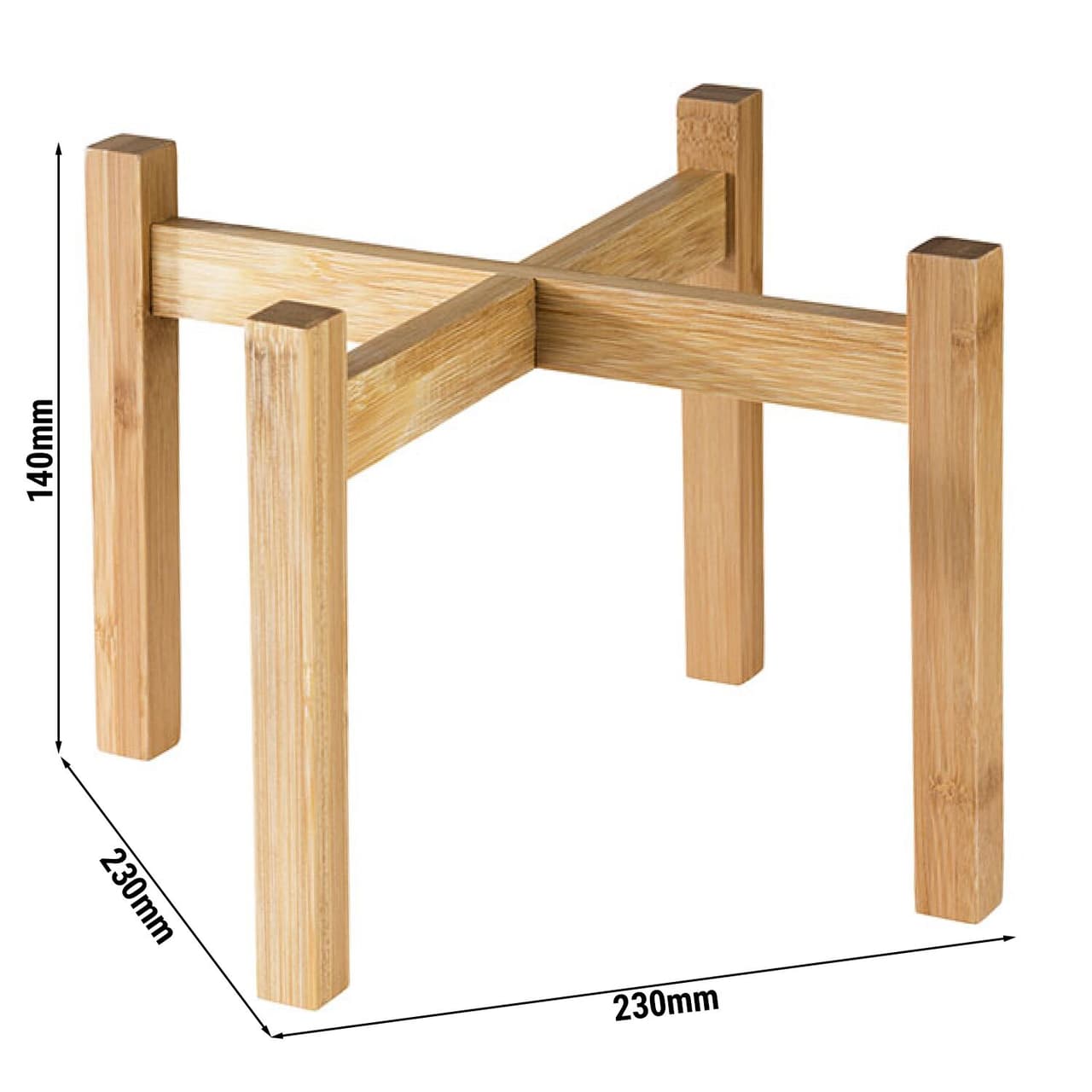 Gestell - Bambusholz - Höhe: 140mm - passend für 10430 & 10435