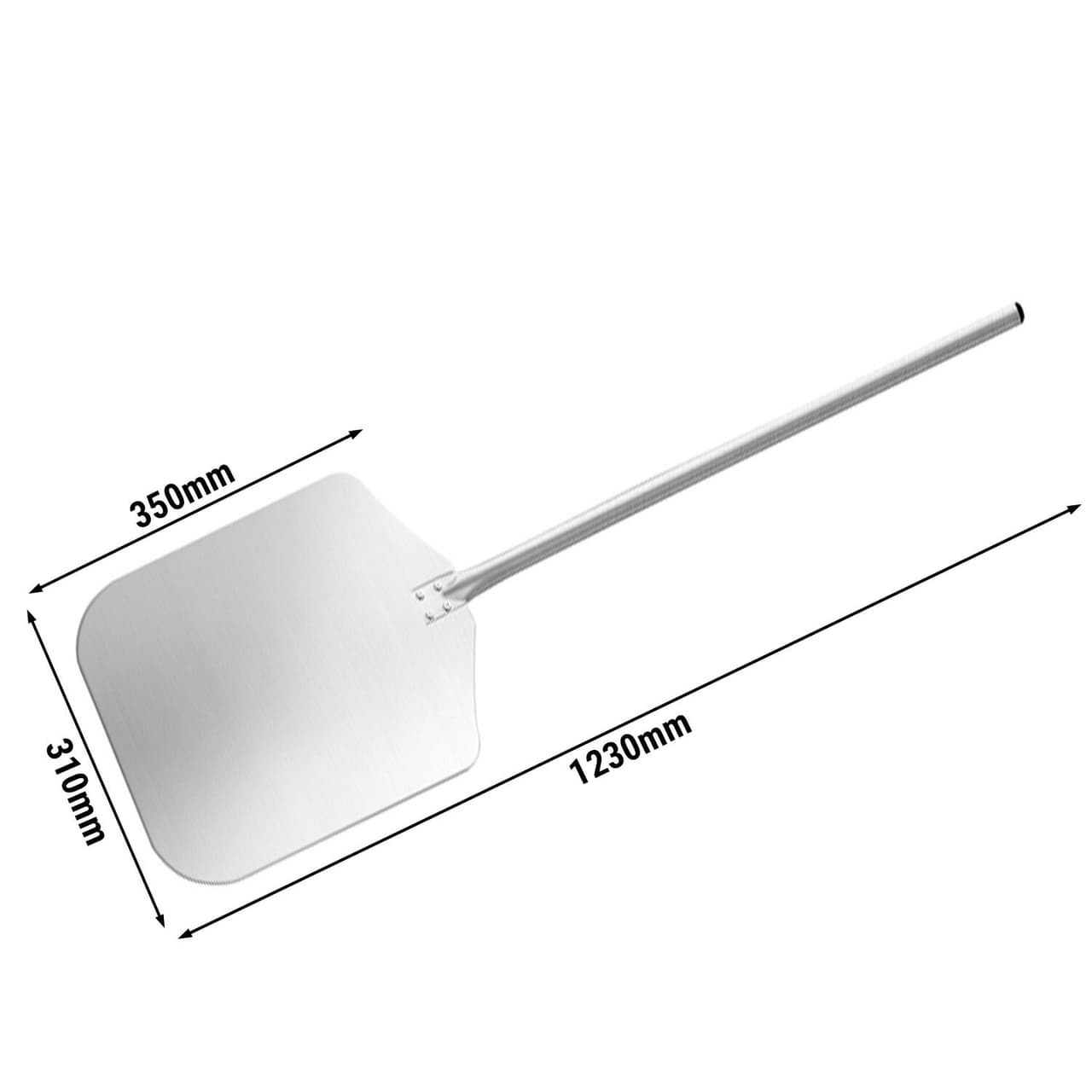 Pizzaschaufel aus Aluminium - 310 x 350 mm