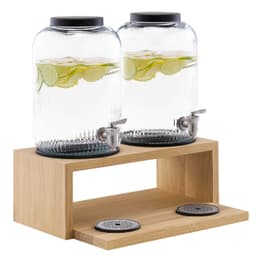 Getränkespender - VALO - 3-teiliges Set - 2 Glasbehälter mit Zapfhahn - 2x 7 Liter - inkl. Standfuß