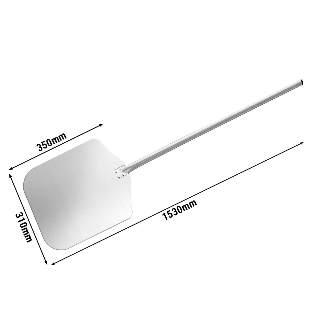 Pizzaschaufel aus Aluminium - 305 x 350 mm