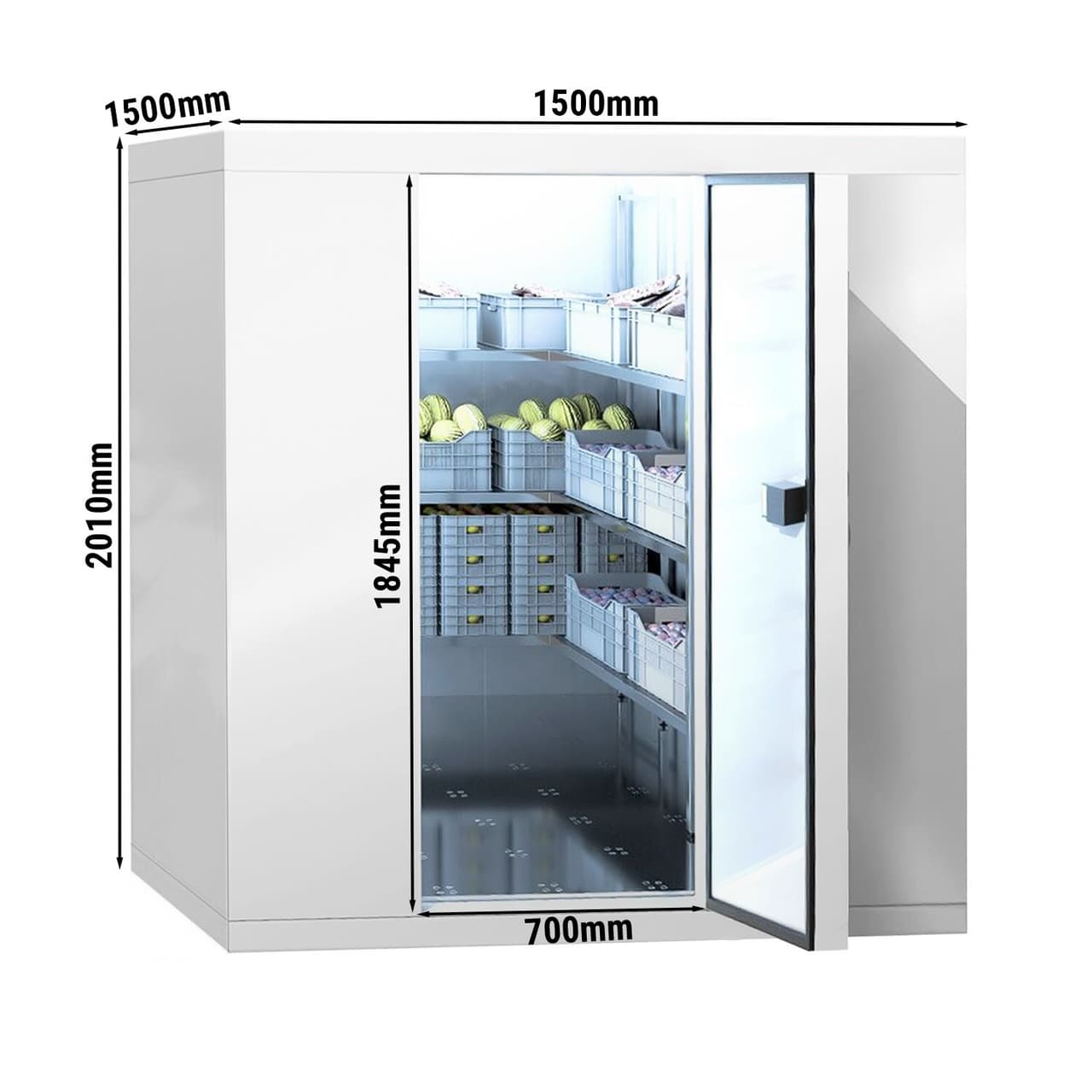 Kühlzelle - 1500x1500mm - 3,5m³