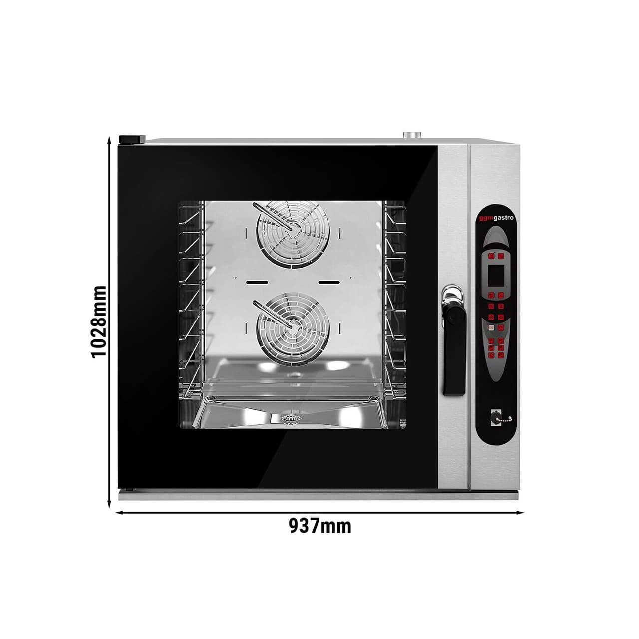 Bäckerei-Kombidämpfer - Digital - 2,4″ LCD Display - 6x EN 60x40