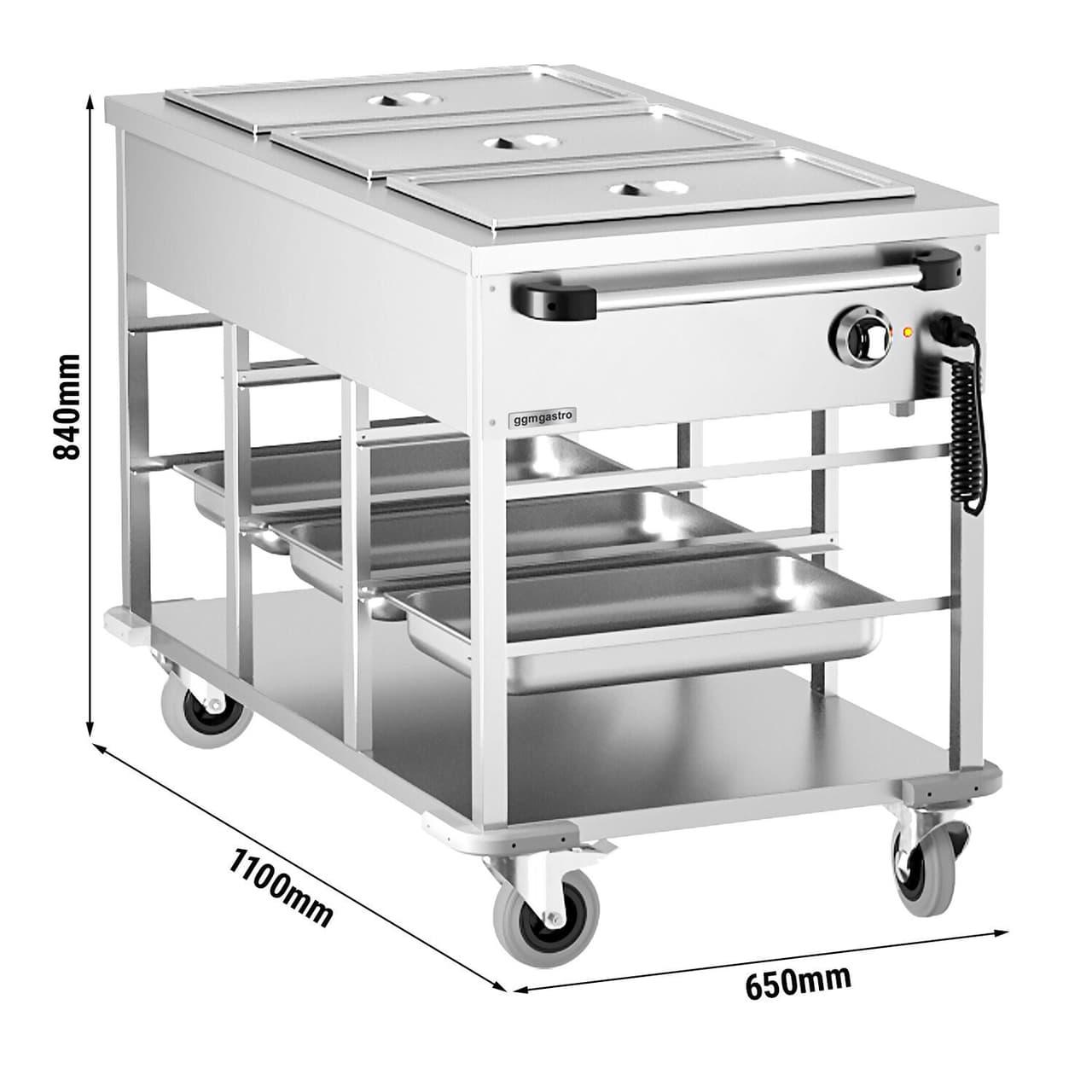 Bain-Marie Thermowagen - 3 x GN 1/1 