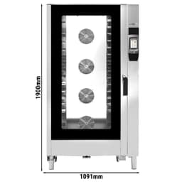 Kombidämpfer - Touch - 40x GN 1/1 oder 20x GN 2/1 - inkl. Waschsystem & Temperaturfühler - inkl. Tablettwagen