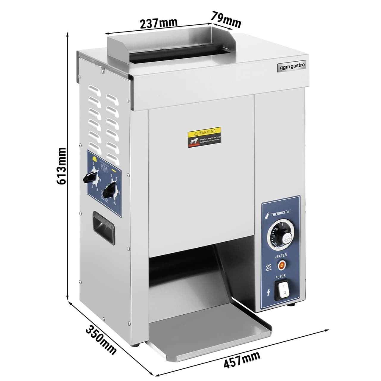 Durchlauftoaster - 2 kW - Manuell