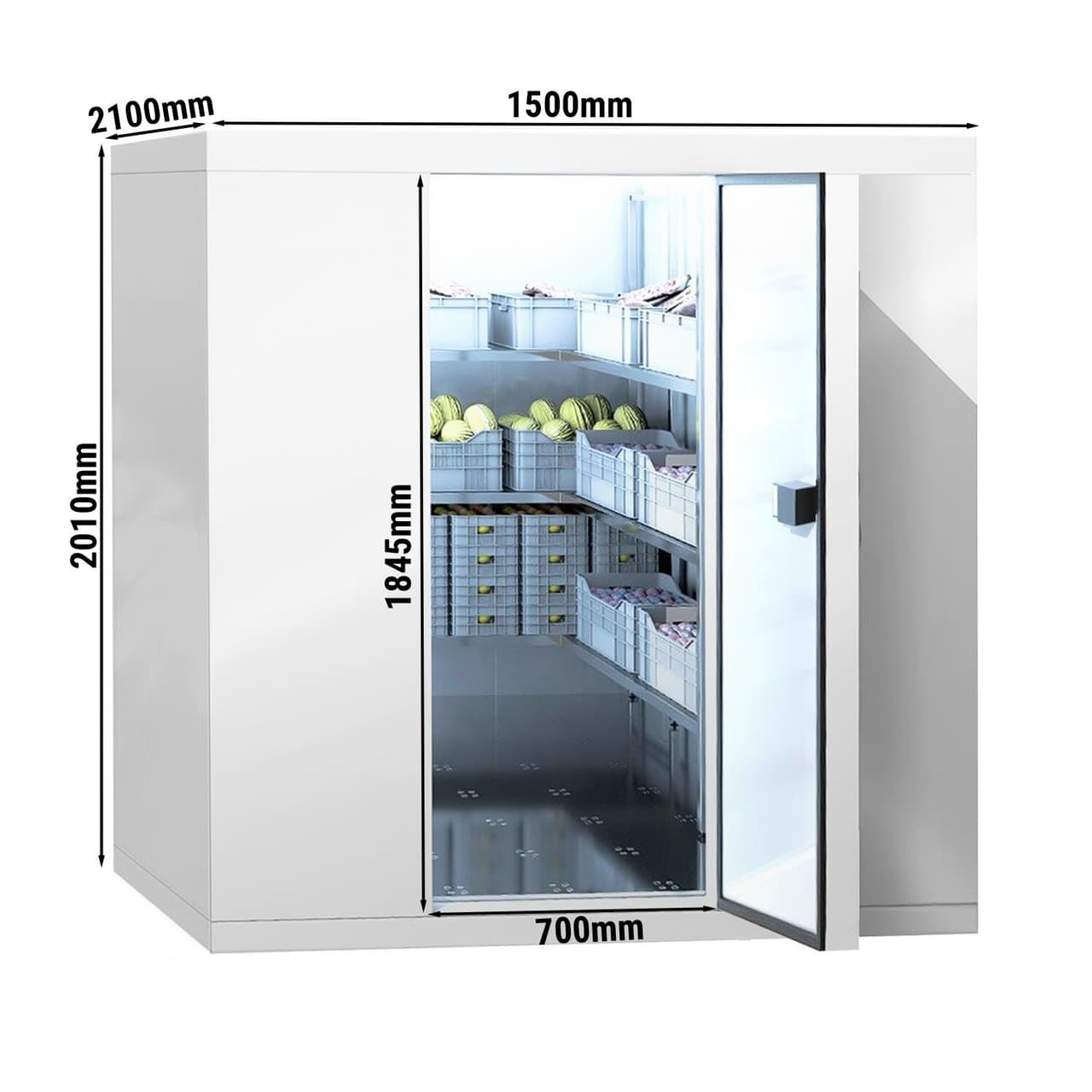 Kühlzelle - 1500x2100mm - 4,8m³