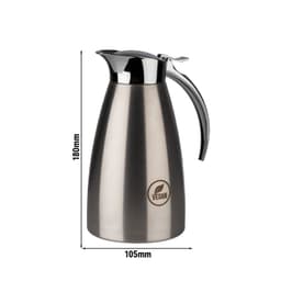 Isolierkanne - ADVANCED - Edelstahl - 0,6 Liter - Einhandautomatik - Gravur "Vegan"