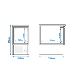 Kühltisch ECO - 450x700mm - mit 1 Tür