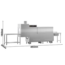 Bandtransportspülmaschine - Digital - 31 kW - mit Trockner - Zulauftisch rechts