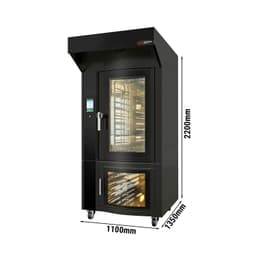 Rotierender Bäckerei-Heißluftofen - Touch - 10x EN 60x40 - inkl. Haube & Gärschrank