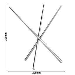 Buffetständer - ASIA PLUS - Edelstahl - Höhe: 200mm