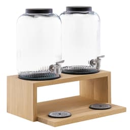 Getränkespender - VALO - 3-teiliges Set - 2 Glasbehälter mit Zapfhahn - 2x 7 Liter - inkl. Standfuß