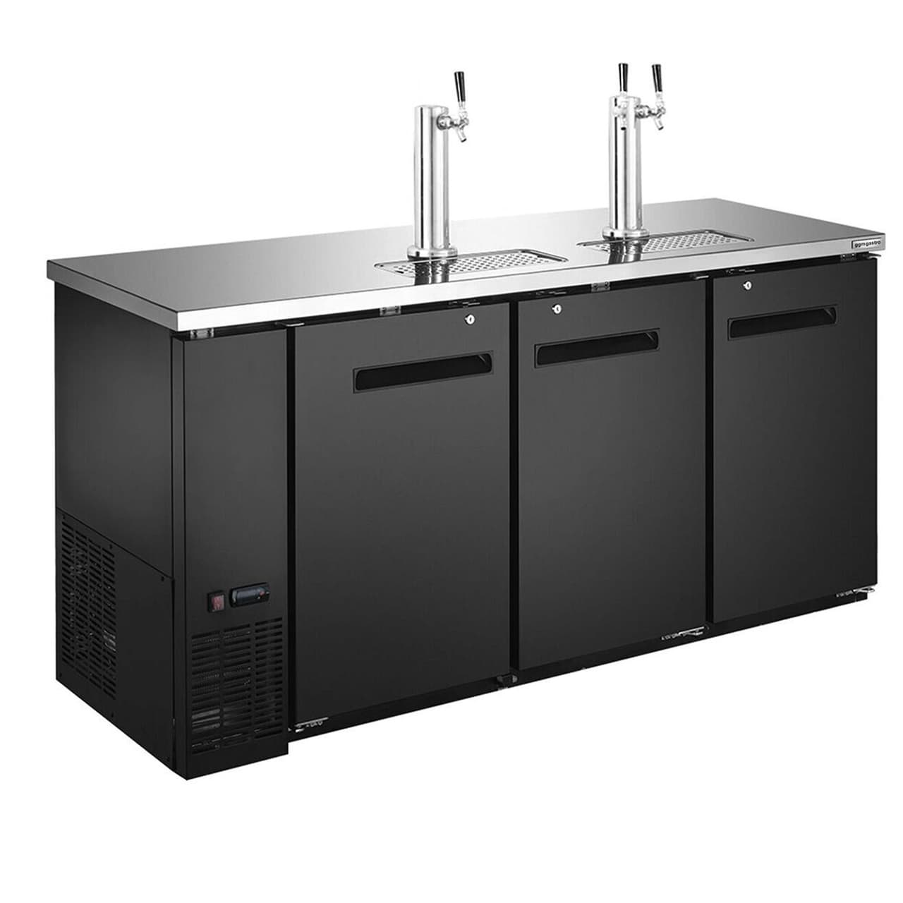 Bierkühler mit Zapfhahn - 3x50 L Fässer - 1850x620mm