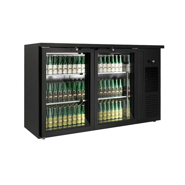 Bar- & Getränkekühltisch Premium - 1435x528mm - 260 Liter - mit 2 Glastüren