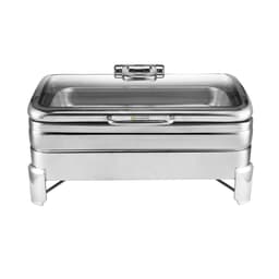 Edelstahl Chafing Dish - 11,2 Liter - GN 1/1 - mit Soft-Close-Glasdeckel