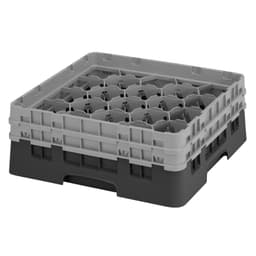 CAMBRO | CAMRACK® - Gläserspülkorb 1/1 - 20 Fächer - mit 2 Extender - 500x500mm - Schwarz