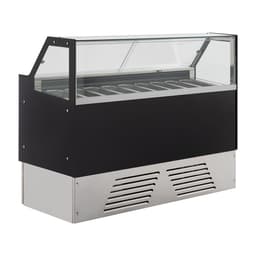 Eistheke EMMA - 1710mm - Umluft - für 9x 5 Liter oder 6x 7 Liter Eisbehälter - Schwarz