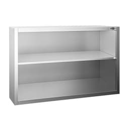 Edelstahl Wandhängeschrank PREMIUM - 1000x400mm - ohne Schiebetür - 800mm hoch