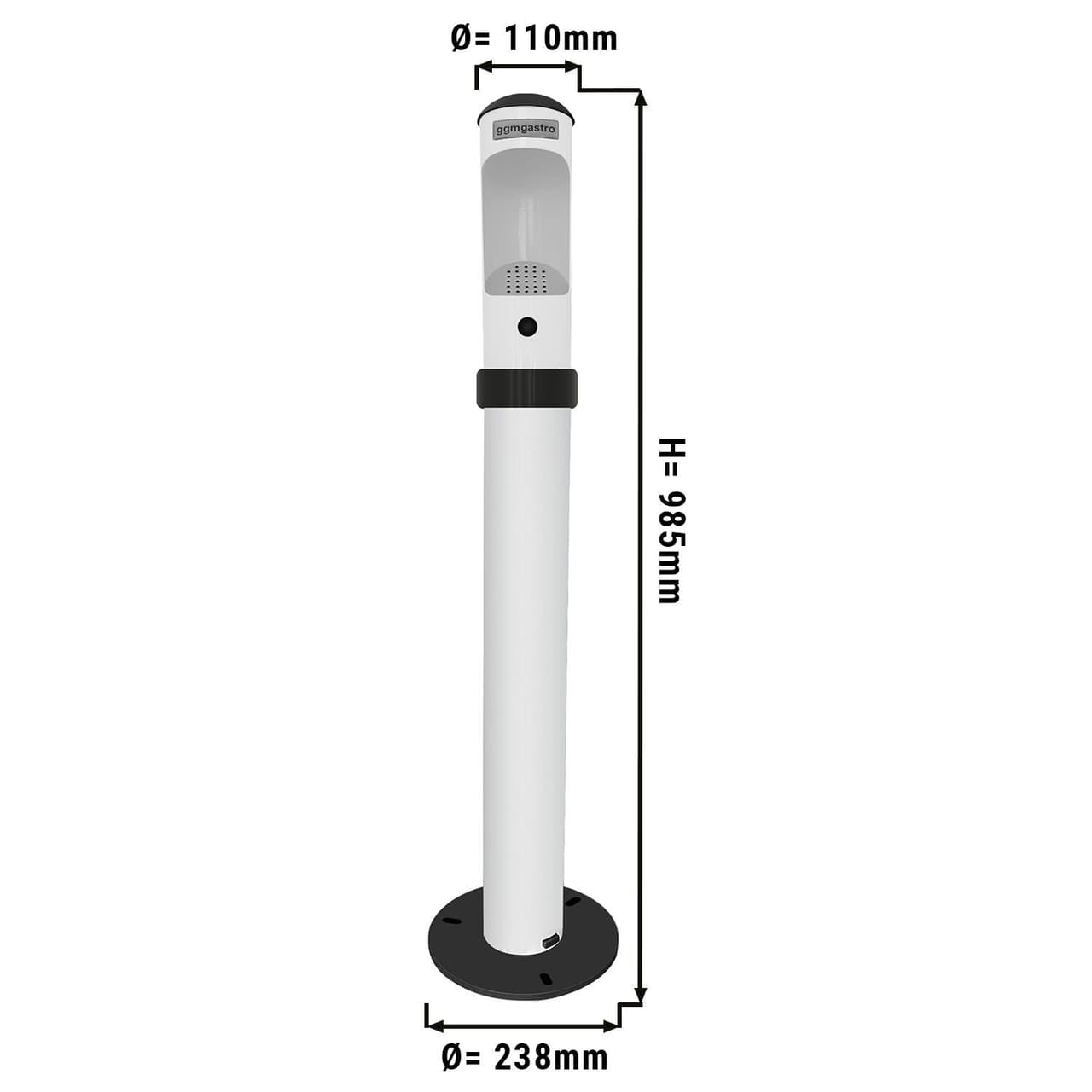 Standascher aus Aluminium - Weiß