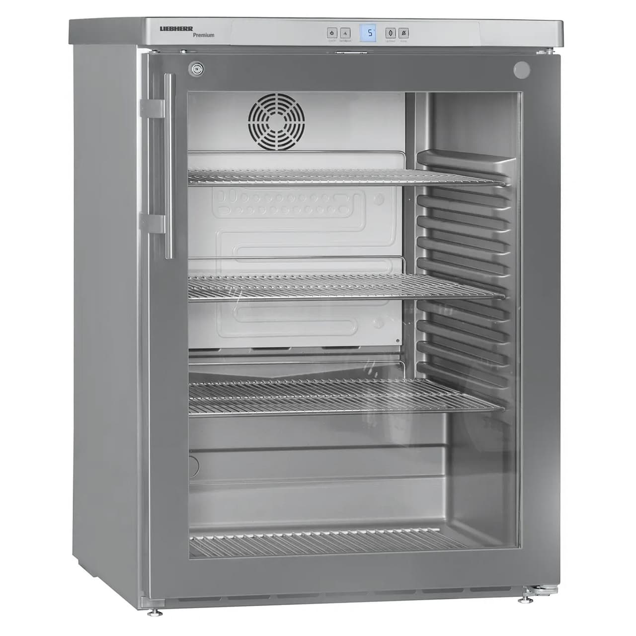 LIEBHERR | Unterbau-Kühlschrank Edelstahl PREMIUM -  130 Liter - mit 1 Glastür