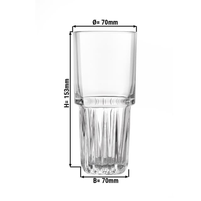 (12 Stück) Longdrinkglas - EVEREST - 296 ml - Transparent