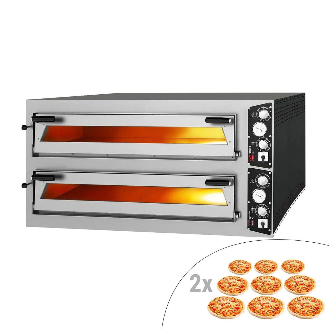 Elektro Pizzaofen - 9+9x 35cm (Breit) - Manuell