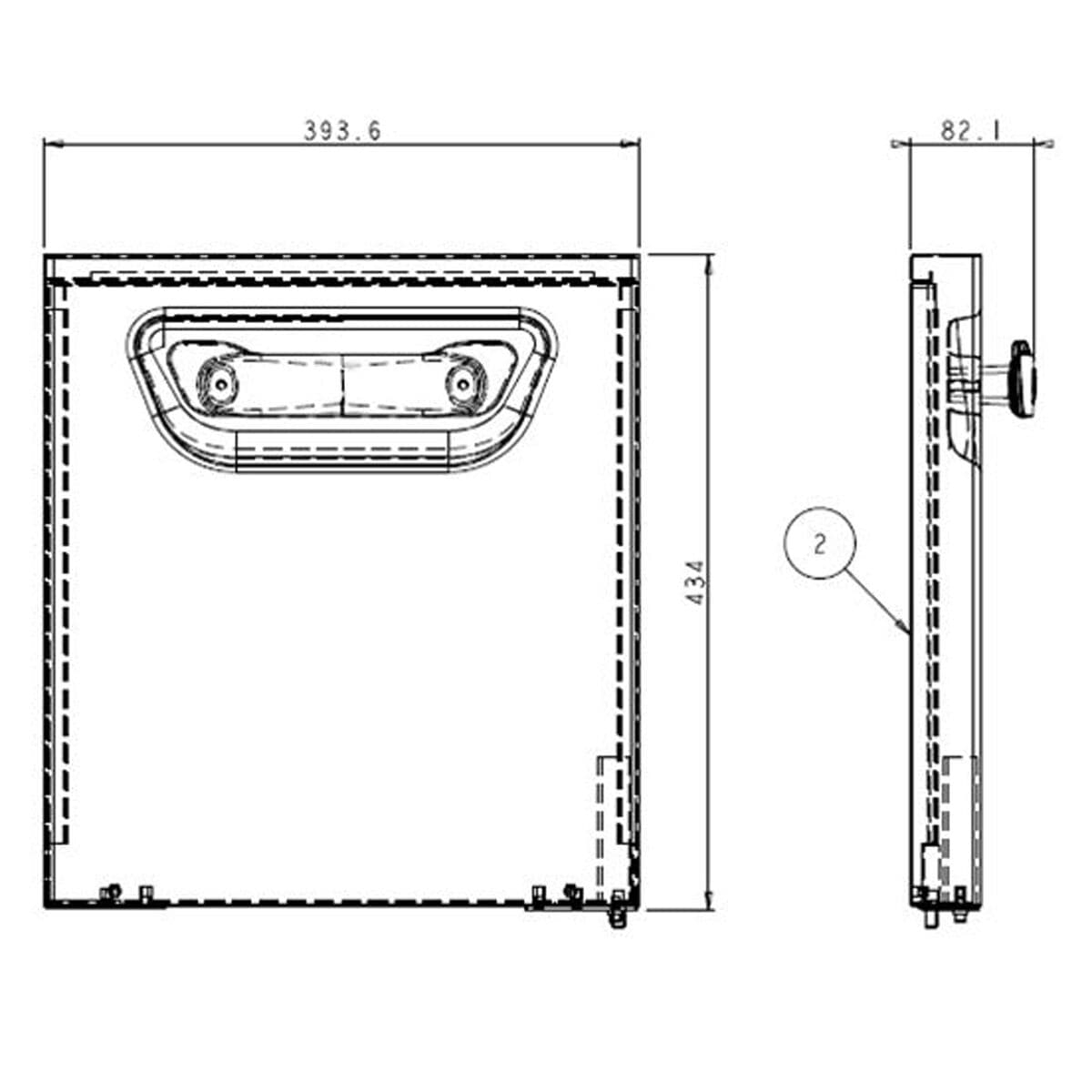 Unterbau Tür - 400mm - Anschlag Rechts