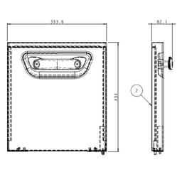 Unterbau Tür - 400mm - Anschlag Rechts