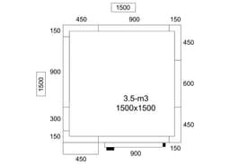 Kühlzelle - 1500x1500mm - 3,5m³ - inkl. Kühlaggregat