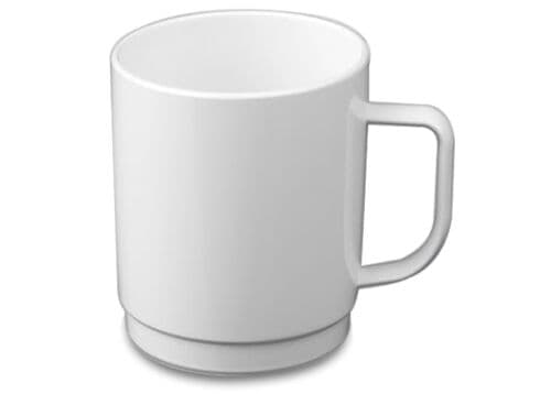 Polycarbonat Tee-/Kaffeetasse, weiss - 250 ml