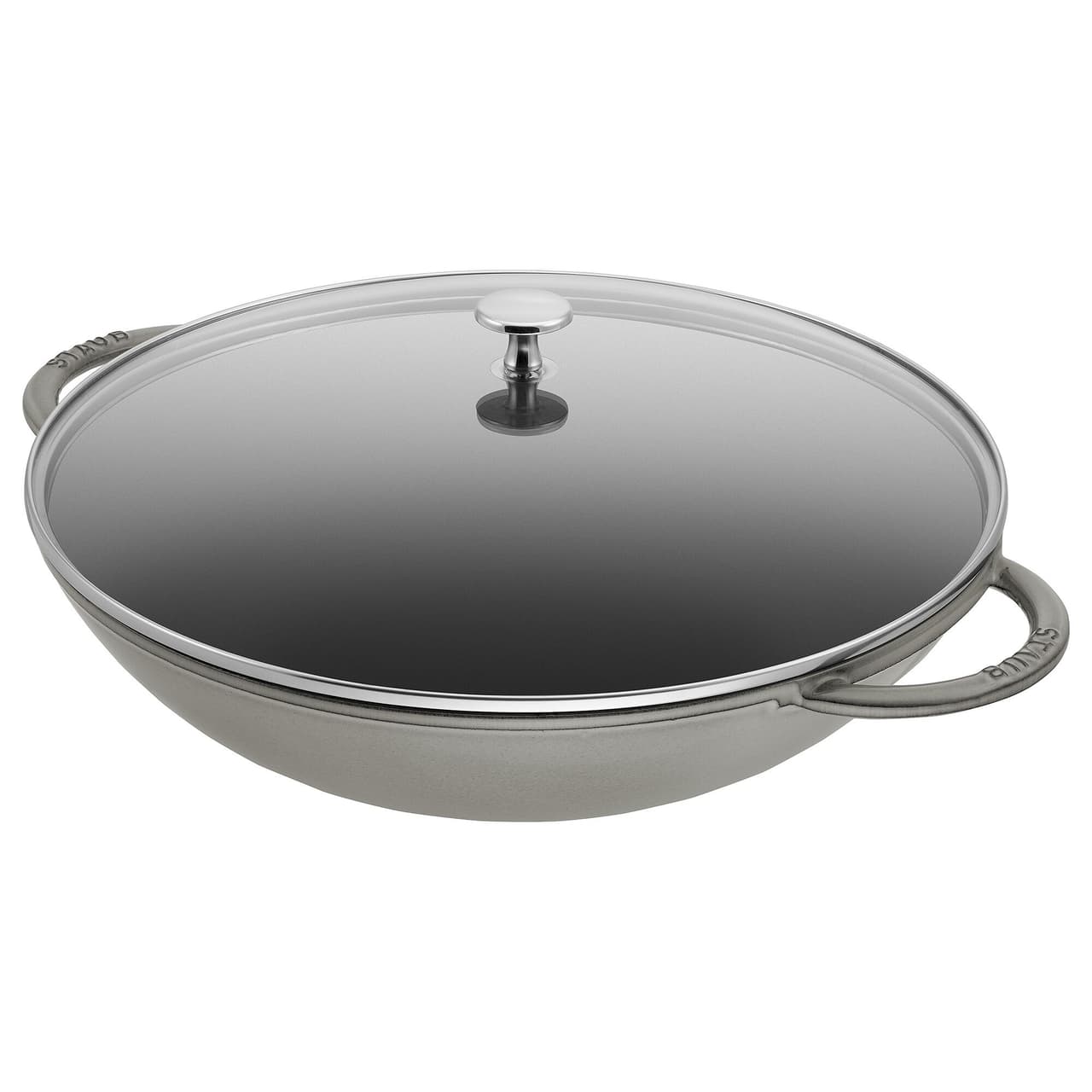 STAUB | SPECIALITIES - Wok mit Glasdeckel - Ø 370mm - Gusseisen - Graphit-Grau