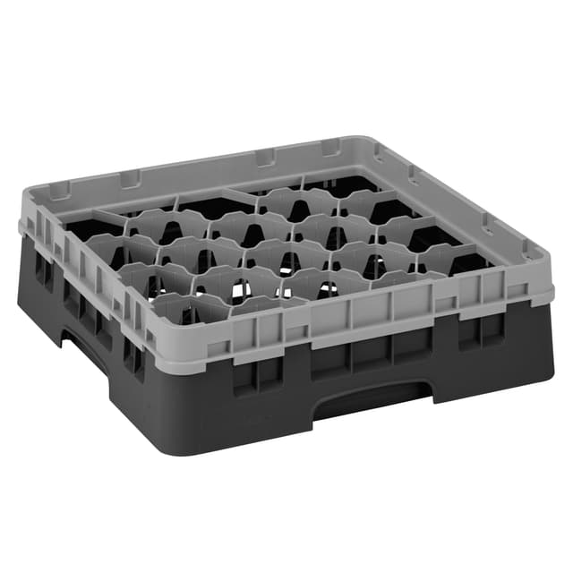 CAMBRO | CAMRACK® - Gläserspülkorb 1/1 - 20 Fächer - mit 1 Extender - 500x500mm - Schwarz