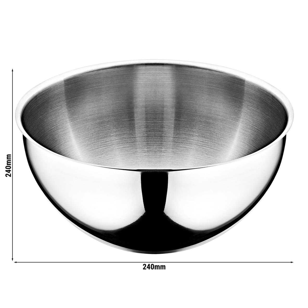 3-teiliges Edelstahlschüssel Set  - Ø 240mm