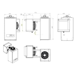 Wand-Tiefkühlaggregat - Typ Mono - für max. 5m³