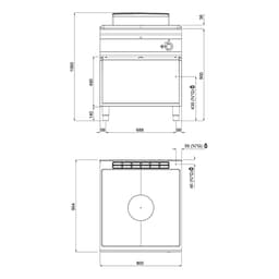 Gas Glühplattenherd - 13 kW