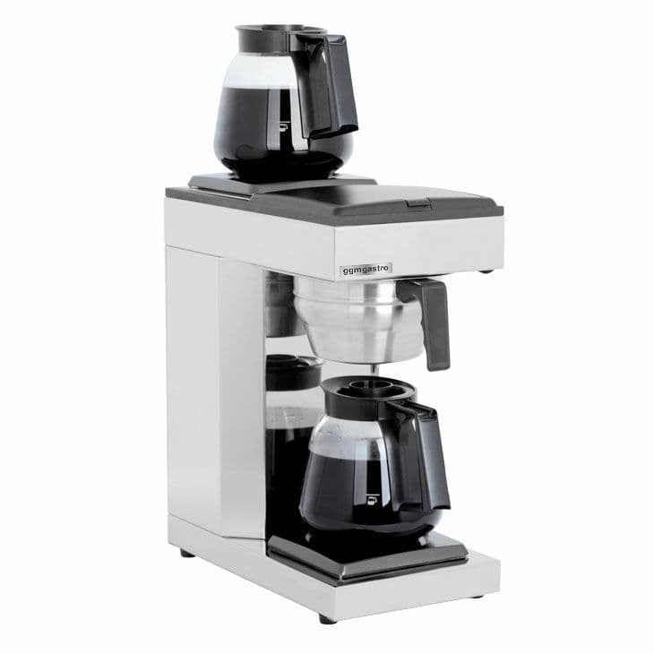 Filterkaffeemaschine - 1,8 Liter - 2,39 kW - mit 2 Wärmeplatten & Thermokinetik - inkl. 2 Glaskannen