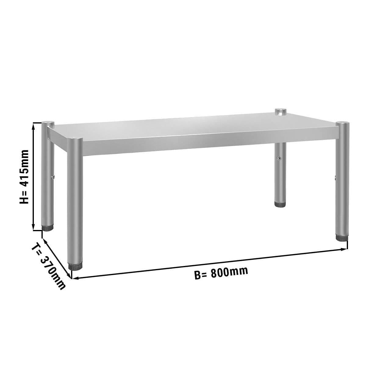 Aufsatzbord PREMIUM - 800x370mm - mit 1 Etage - Höhe: 415mm