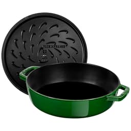 STAUB | BRAISERS - Bräter mit Chistera Drop-Structure - 240mm - Gusseisen - Basilikum-Grün