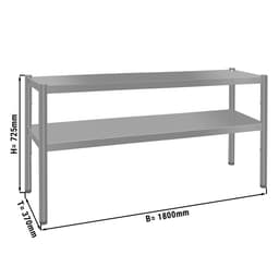 Aufsatzbord ECO - 1800x370mm - mit 2 Etagen - 0,7 m hoch