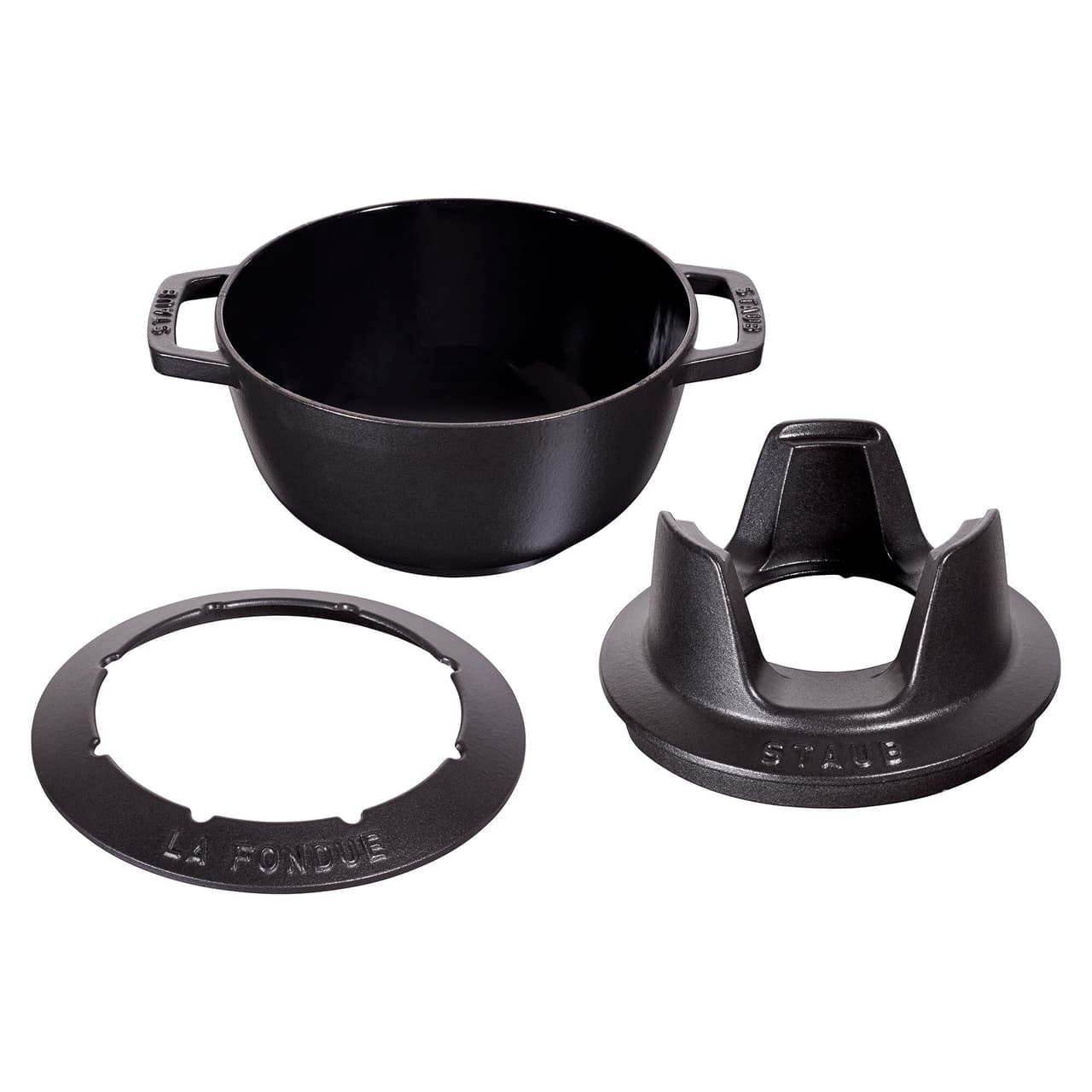 STAUB | SPECIALITIES - Fondue Set - Ø 200mm - Gusseisesn -Schwarz