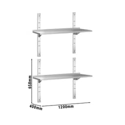 Wandborde PREMIUM - 1200x400mm - mit 2 Etagen