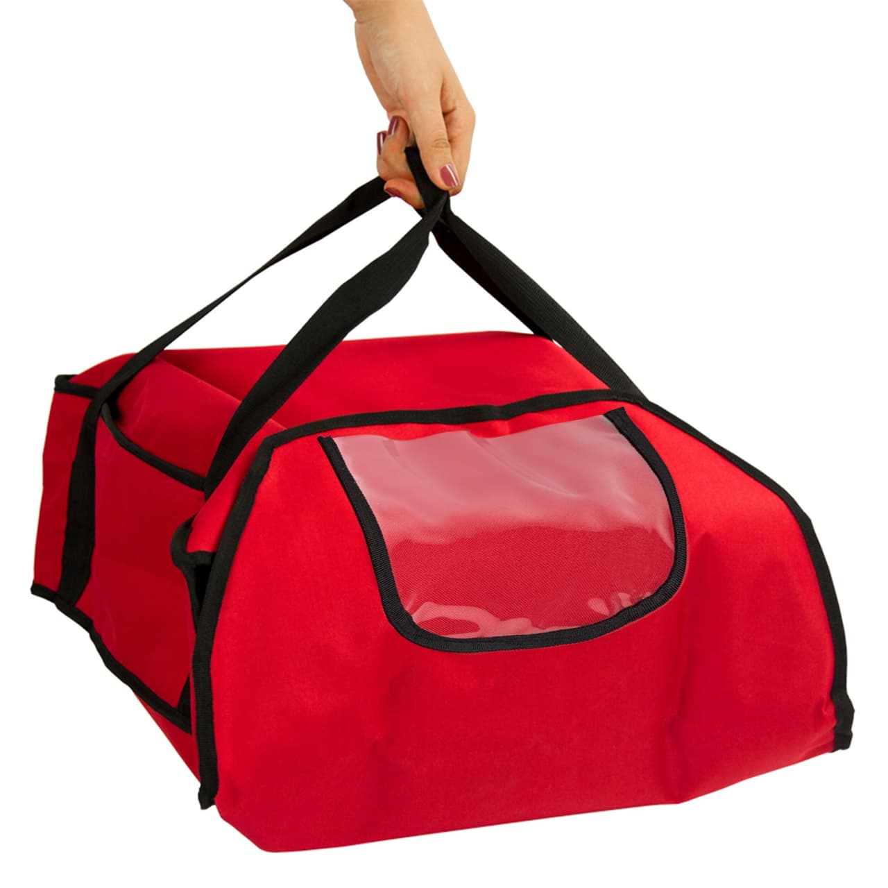 Pizzabag / Isoliertasche - für 5 Pizzakartons 43x43cm - Rot