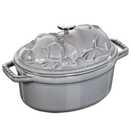 STAUB | LA COCOTTE - Cocotte - Schweinedeckel - oval - 170mm - Gusseisen - Graphit-Grau