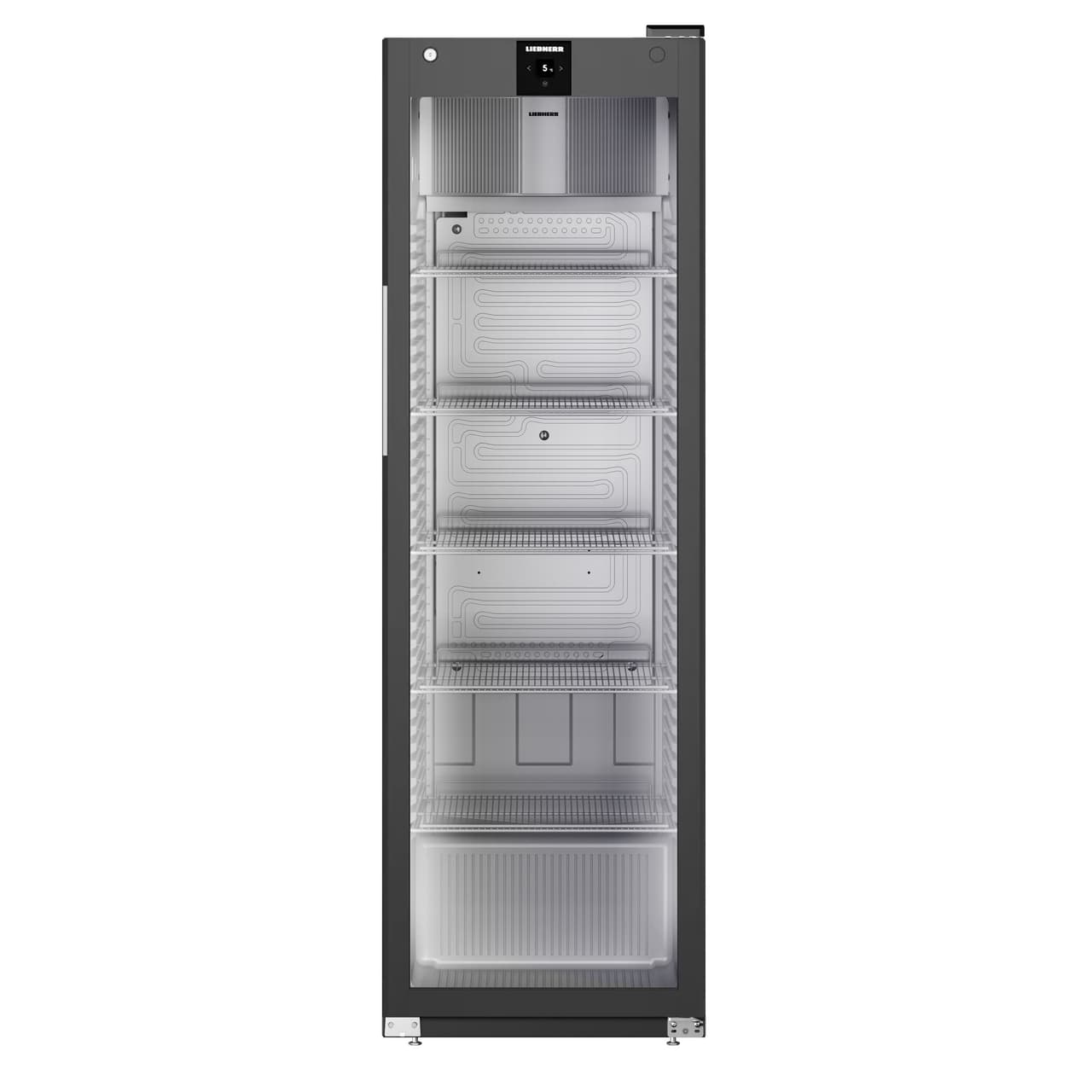 LIEBHERR | Kühlschrank PERFECTION - 286 Liter - Innen Kunststoff - mit 1 Glastür - Schwarz