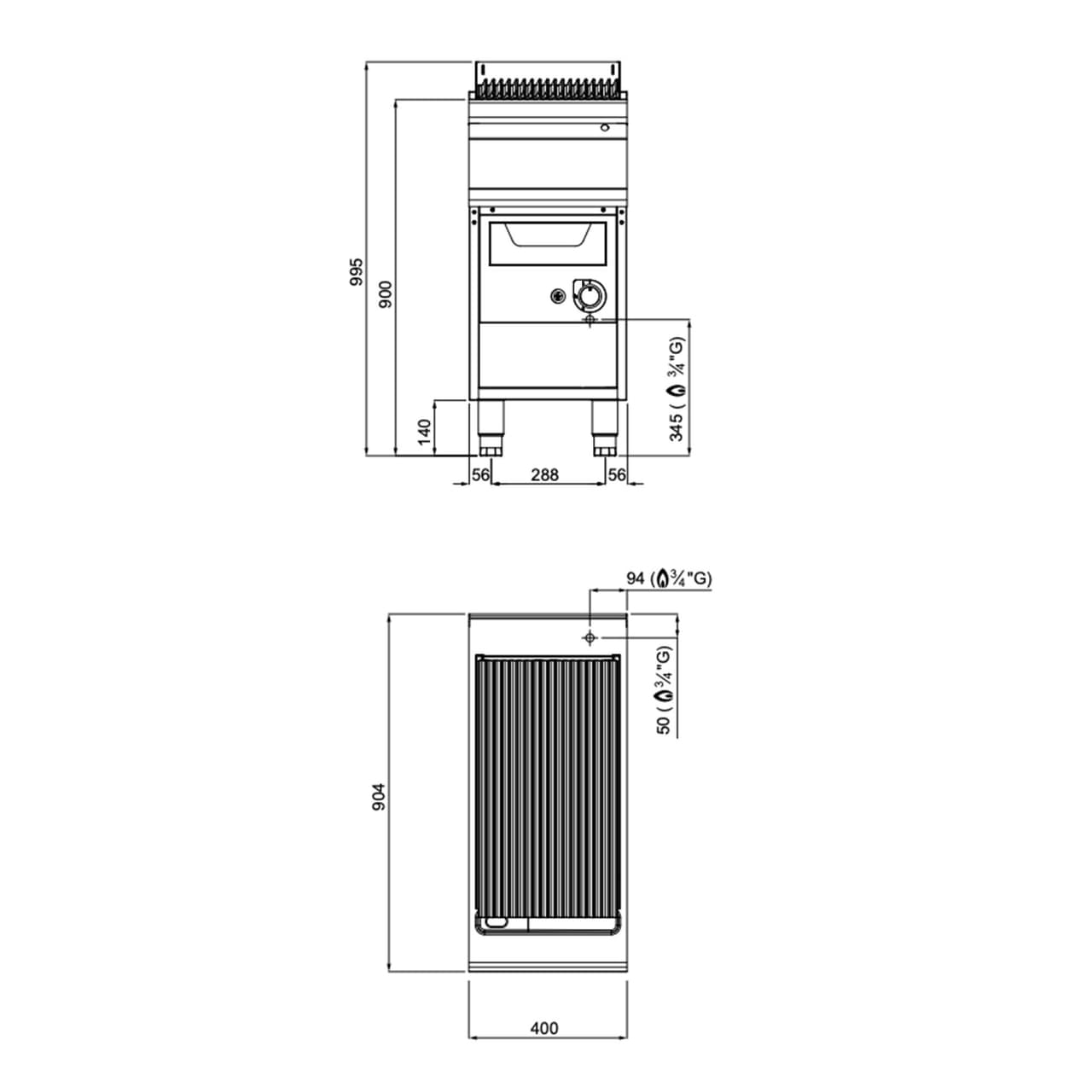 Gas Wassergrill - 12 kW